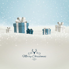 Wall Mural - Vector Illustration of a Christmas Holiday Design with Gift Boxes