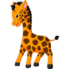 Sticker - cute giraffe cartoon