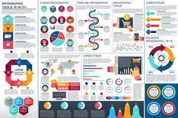 Poster - Business infographic elements