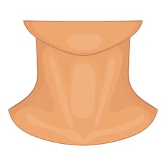 neck icon. cartoon illustration of neck vector icon for web design