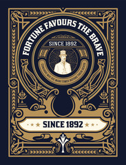Wall Mural - vintage logo template, hotel, restaurant, business or boutique i