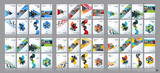 Fototapeta  - Business vector mega set. Brochure template layout, cover design