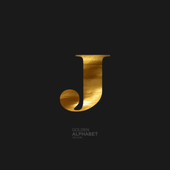 Poster - Golden letter J