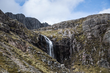 Glen Coe Highland scotland nature uphill waterfall panorama view 3