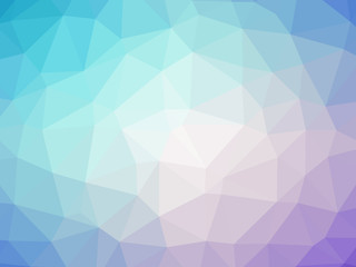 Wall Mural - Abstract teal purple white gradient polygon shaped background