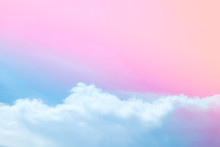 Abstract Soft Sky Cloud With Gradient Pastel Vintage Color For Backdrop Background Use