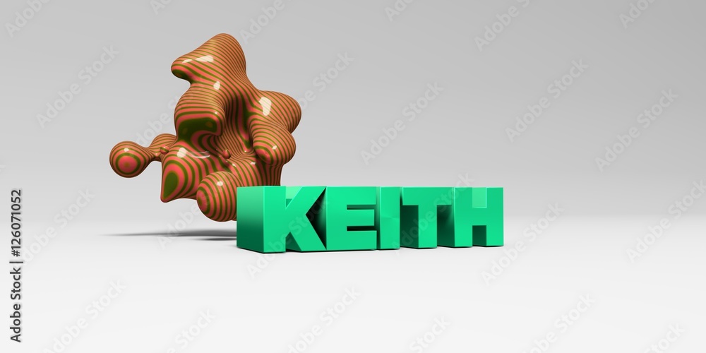 Keith Name Vector KEITH - color type on white studiobackground with design element - 3D ...