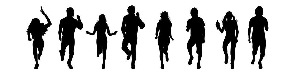 Wall Mural - Vector silhouette of people