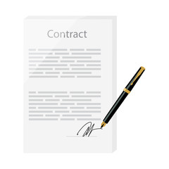 Sticker - Contract vector icon