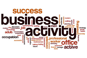 Wall Mural - Business activity word cloud