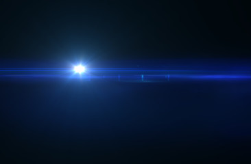 Wall Mural - lens flare effect in space 3d render