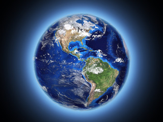 Wall Mural - planet Earth shines in space 3d