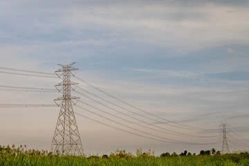 High voltage towers.