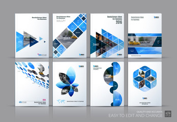 Business vector set. Brochure template layout, cover design annu