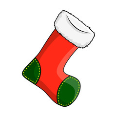 Wall Mural - christmas stocking sock vector symbol icon design