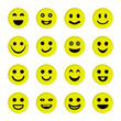 zestaw ikon uśmiech człowieka