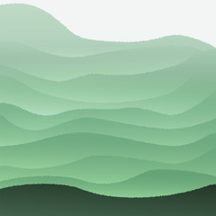 Vector illustration with green hills.