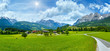 Summer sunshiny Alpine country panorama