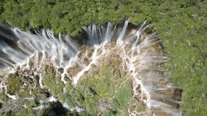 Wall Mural - powerful waterfall in jiuzhaighou national park in china, east asia
