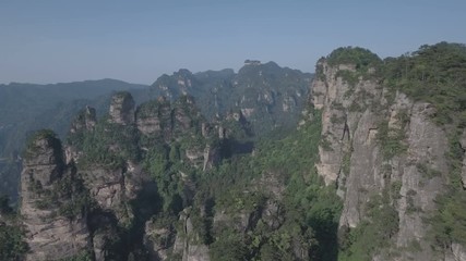 Wall Mural - stunning mountain panorama national park china aerial view