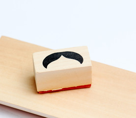 moustaches rubber stamp. Movember men's health awareness concept.