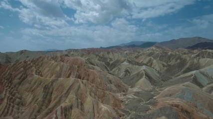 Wall Mural - danxia national park aerial shot