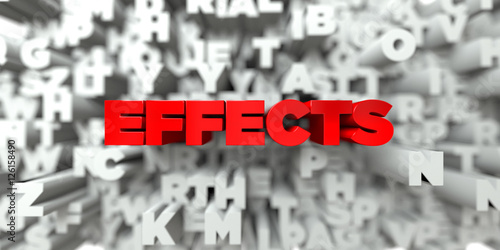 Fotografie, Obraz EFFECTS - Red text on typography background - 3D rendered royalty free stock image