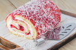 Strawberry cake roll.