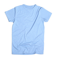 Canvas Print - Blank light blue t-shirt on white background