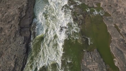Wall Mural - drone shot hukou waterfalls in china