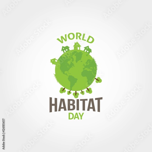 Vector Illustration For World Habitat Day Suitable For Greeting