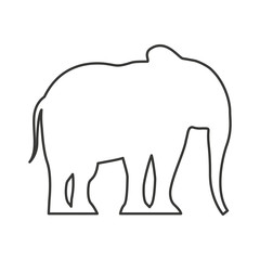 elephant silhouette isolated icon vector illustration design