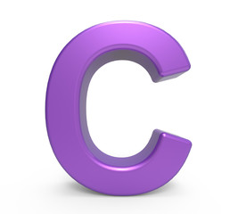 Wall Mural - 3d purple letter C