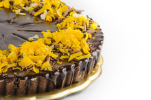 Cake With  Yellow Flakes