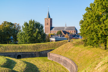 Wall Mural - Rampart and church of Naarden, Netherlands