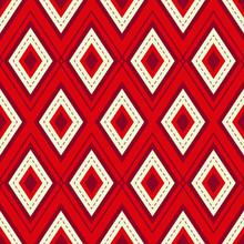 Red Argyle Seamless Pattern