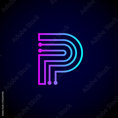Letter P Logo Design Template Technology Abstract Dot Connection Vector Logo Buy This Stock Vector And Explore Similar Vectors At Adobe Stock Adobe Stock