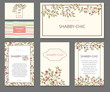 © ptahai - Event painted floral background. Design stationery set in vector format. Wedding, invitations, shabby chic. Postcard, congratulations banner