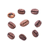 Fototapeta Mapy - Coffee bean on white background