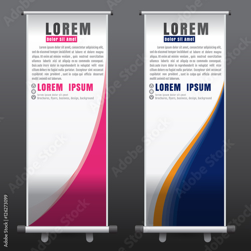 Roll Up Business Brochure Flyer Banner Design Vertical Template