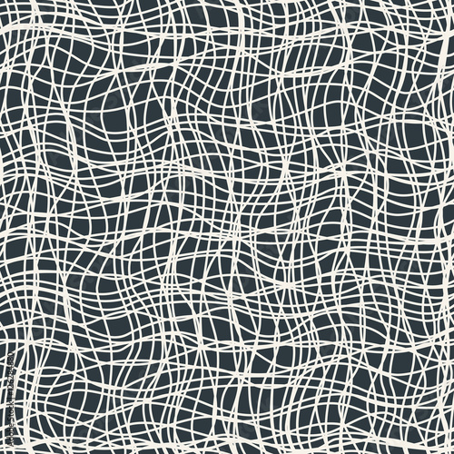 Fotografie, Obraz Abstract waved lines vector seamless pattern