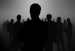 © ASDF - black silhouettes of business people