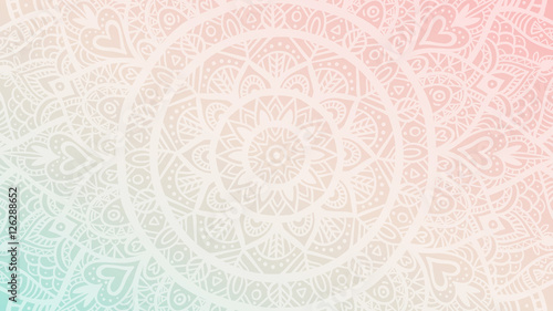 Fotografía Dreamy gradient wallpaper with mandala pattern