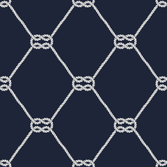 Seamless nautical rope pattern - Square knots