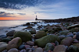 Fototapeta Nowy Jork - Lighthouse in Aberdeen- Scotland long exposure photo - panorama