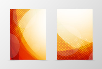 Wall Mural - Front and back wave flyer template design