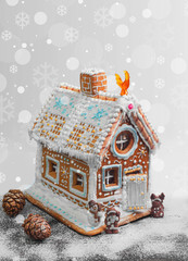 Wall Mural - Christmas gingerbread house