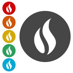 Canvas Print - Gas Flame Icons set 