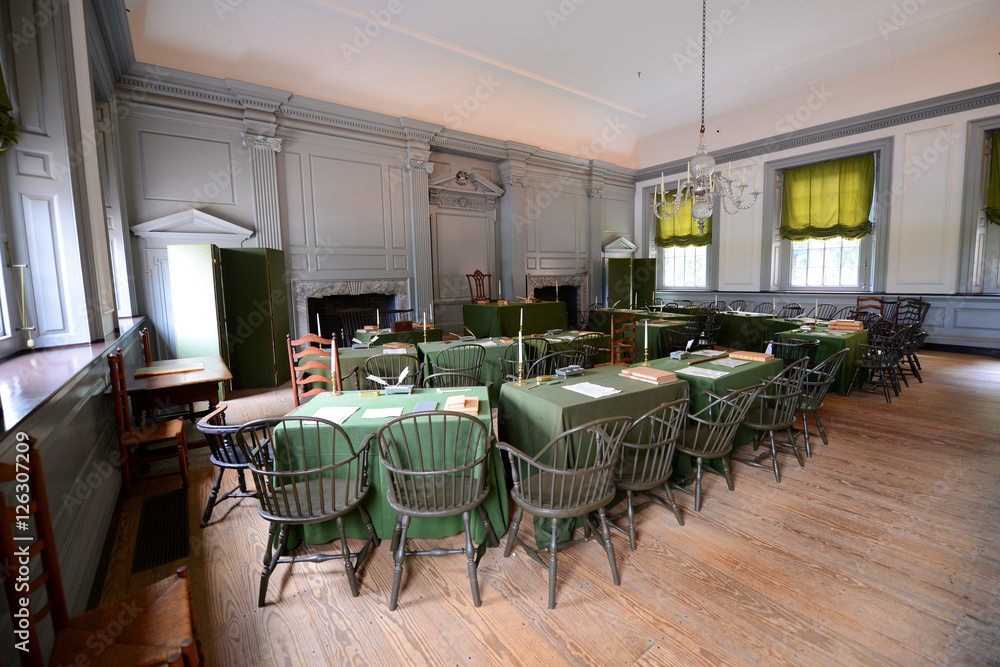 Assembly Room In Independence Hall In Old Town Philadelphia