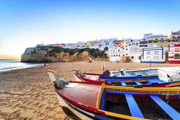 Beautiful beach in Carvoeiro, Algarve, Portugal